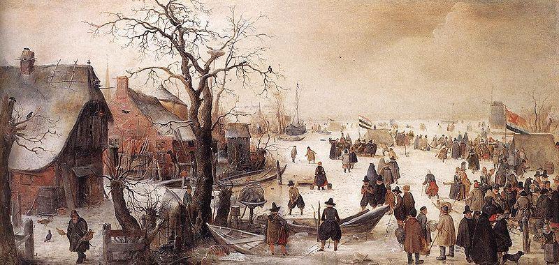 Hendrick Avercamp Winter Scene on a Canal Spain oil painting art